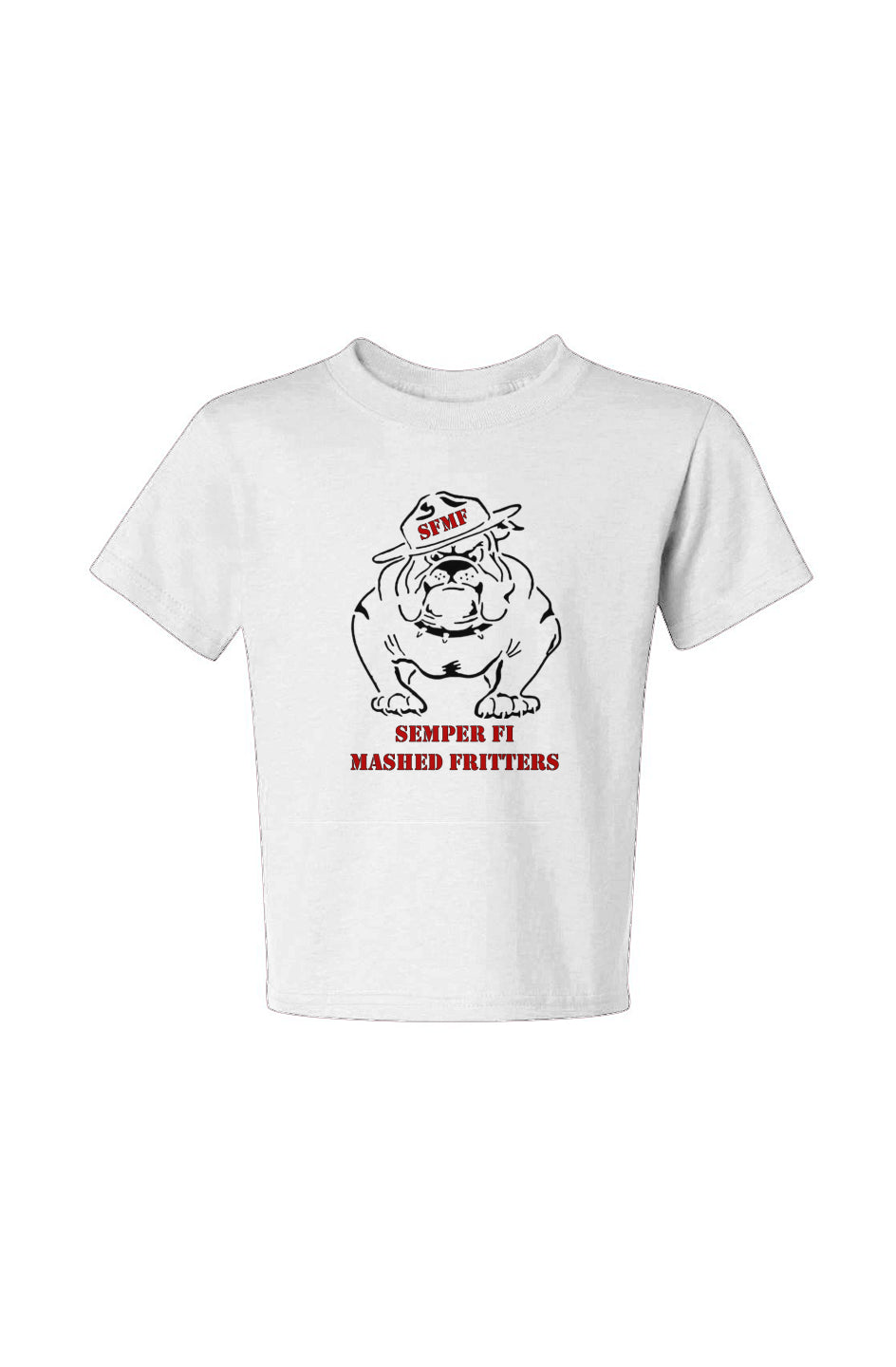 T-Shirt, Youth: Mashed Fritters, White