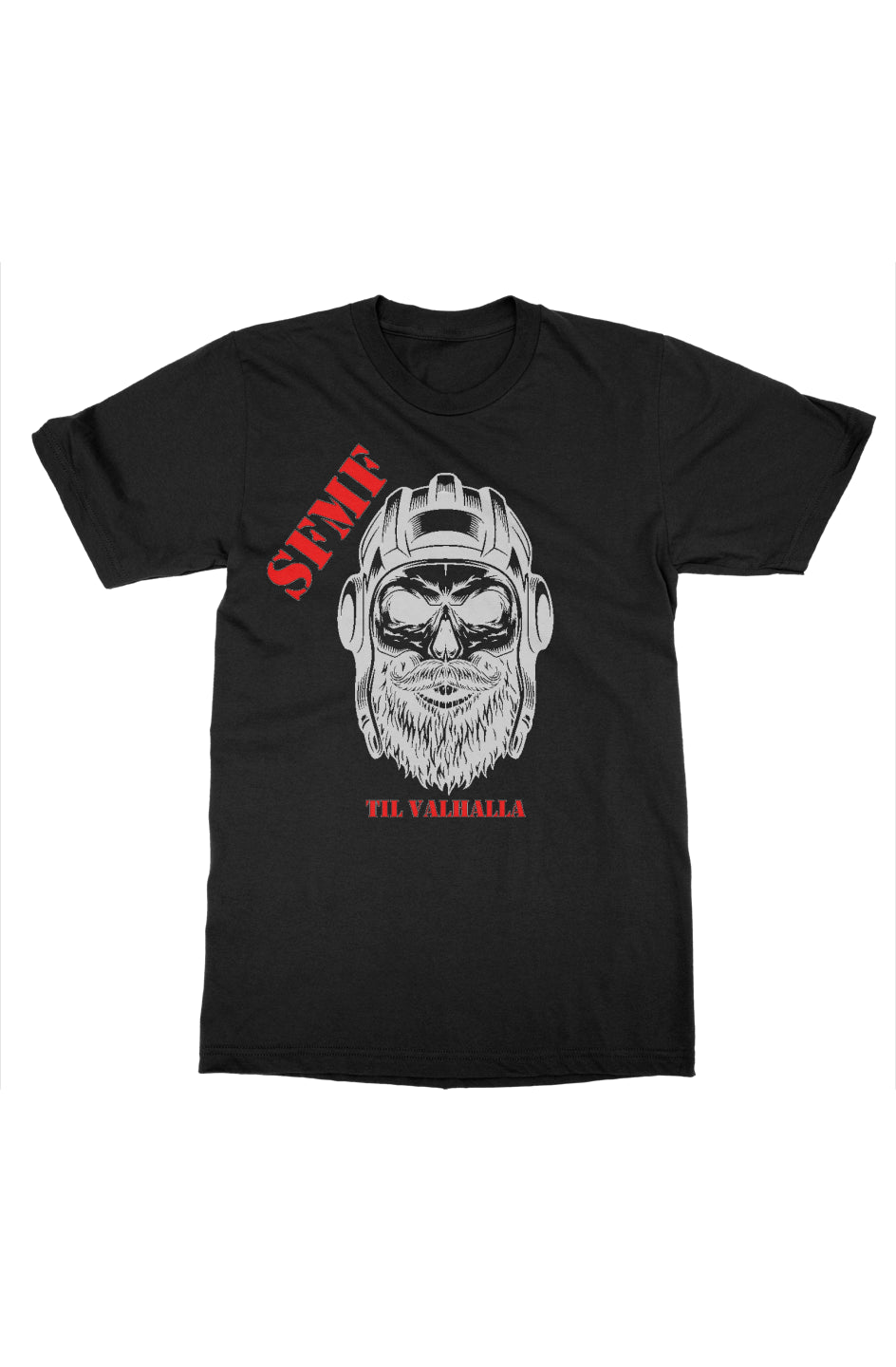 T-Shirt: Skull, Til Valhalla - Black