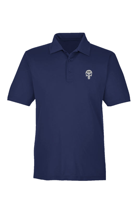 Polo Golf Shirt: Skull - Navy Blue